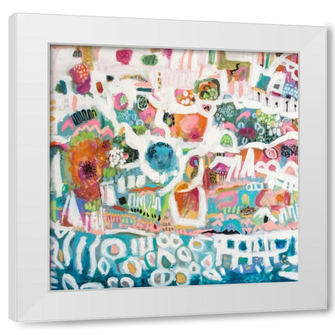 Abstract Marina I White Modern Wood Framed Art Print by Fields, Karen