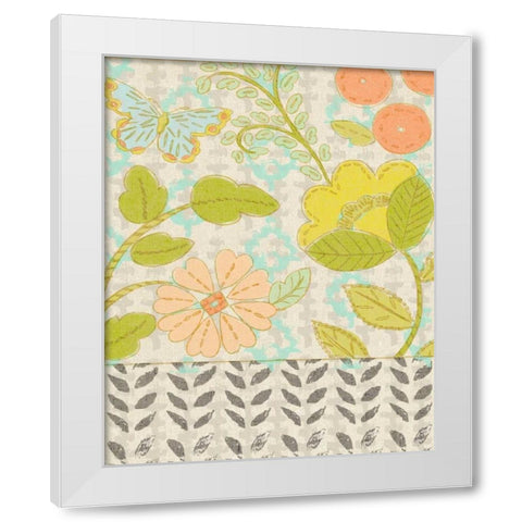 Printed Garden I White Modern Wood Framed Art Print by Zarris, Chariklia