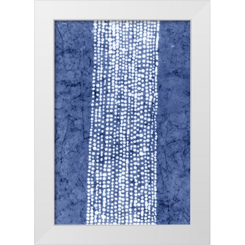 Indigo Primitive Patterns VI White Modern Wood Framed Art Print by Stramel, Renee W.