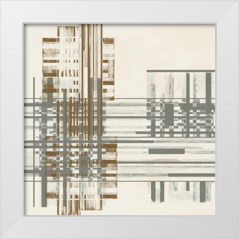 Matrix Illusion  I White Modern Wood Framed Art Print by Goldberger, Jennifer