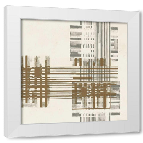 Matrix Illusion  II White Modern Wood Framed Art Print by Goldberger, Jennifer