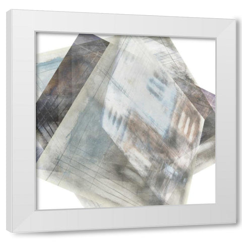 Faceted Illusion I White Modern Wood Framed Art Print by Goldberger, Jennifer