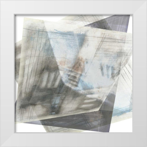 Faceted Illusion II White Modern Wood Framed Art Print by Goldberger, Jennifer