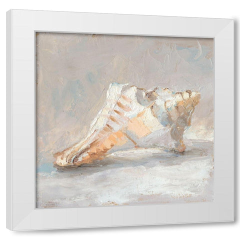 Impressionist Shell Study I White Modern Wood Framed Art Print by Harper, Ethan