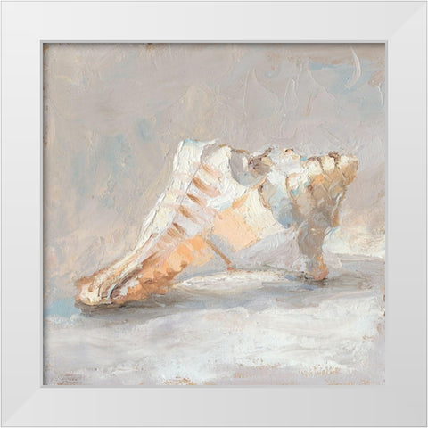 Impressionist Shell Study I White Modern Wood Framed Art Print by Harper, Ethan