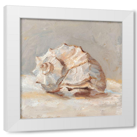 Impressionist Shell Study II White Modern Wood Framed Art Print by Harper, Ethan