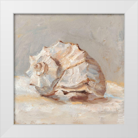 Impressionist Shell Study II White Modern Wood Framed Art Print by Harper, Ethan
