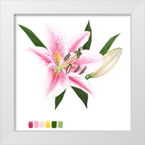 Brighton Blooms II White Modern Wood Framed Art Print by McCavitt, Naomi