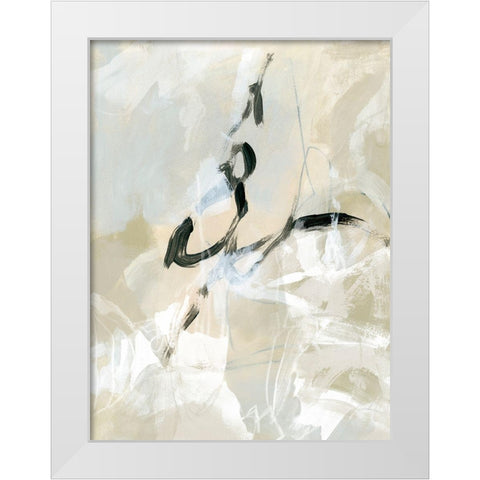 Scribble Veil I White Modern Wood Framed Art Print by Vess, June Erica