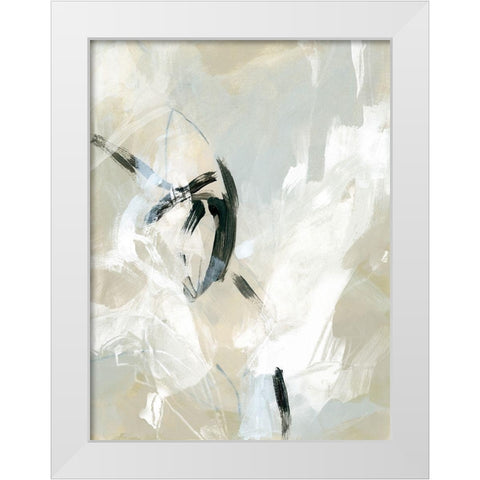 Scribble Veil II White Modern Wood Framed Art Print by Vess, June Erica