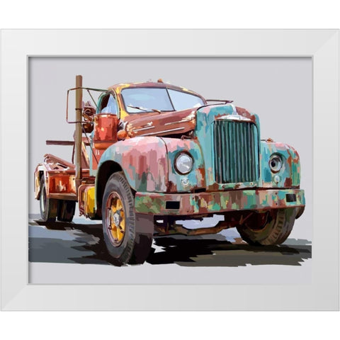 Powerful Truck I White Modern Wood Framed Art Print by Kalina, Emily