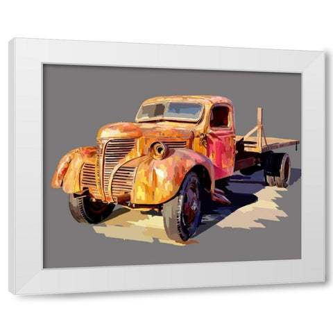 Powerful Truck II White Modern Wood Framed Art Print by Kalina, Emily