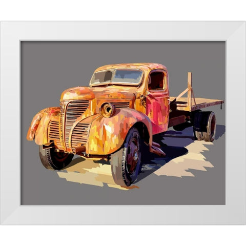 Powerful Truck II White Modern Wood Framed Art Print by Kalina, Emily