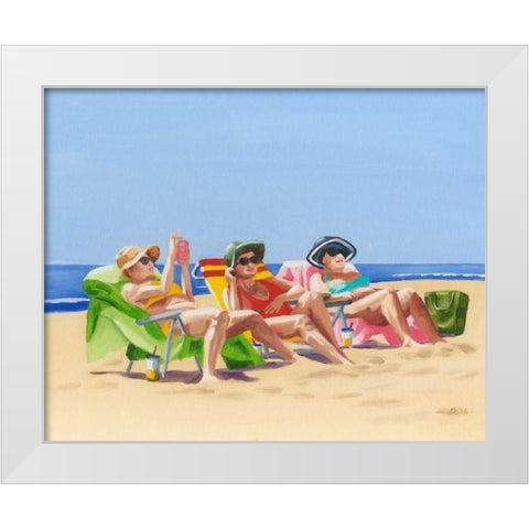 Beach Vacation I White Modern Wood Framed Art Print by Miller, Dianne