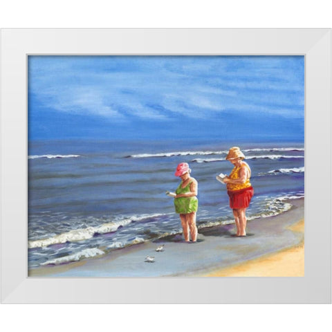 Beach Vacation III White Modern Wood Framed Art Print by Miller, Dianne