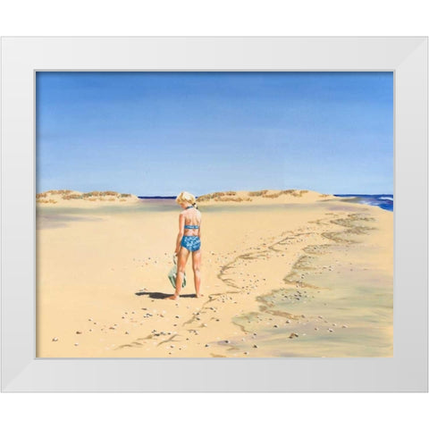 Beach Vacation VI White Modern Wood Framed Art Print by Miller, Dianne