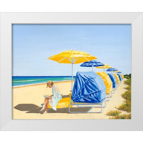 Beach Vacation VIII White Modern Wood Framed Art Print by Miller, Dianne