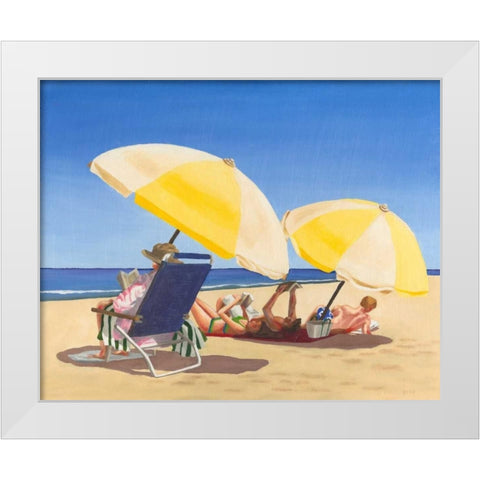 Beach Vacation IX White Modern Wood Framed Art Print by Miller, Dianne