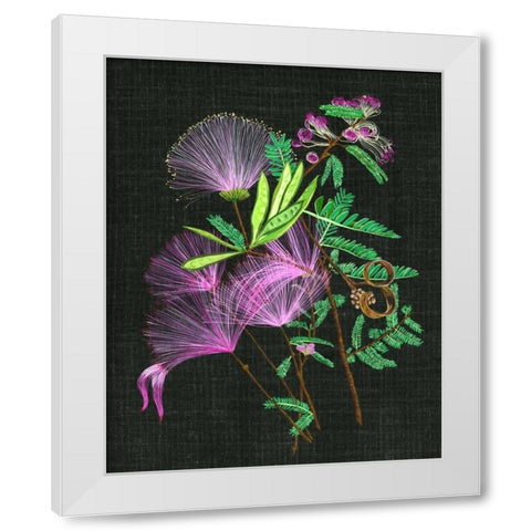 Calliandra Surinamensis II White Modern Wood Framed Art Print by Wang, Melissa