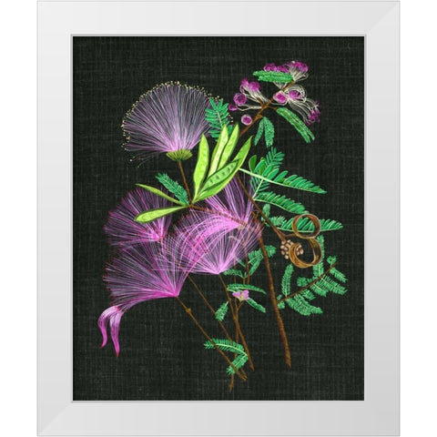 Calliandra Surinamensis II White Modern Wood Framed Art Print by Wang, Melissa