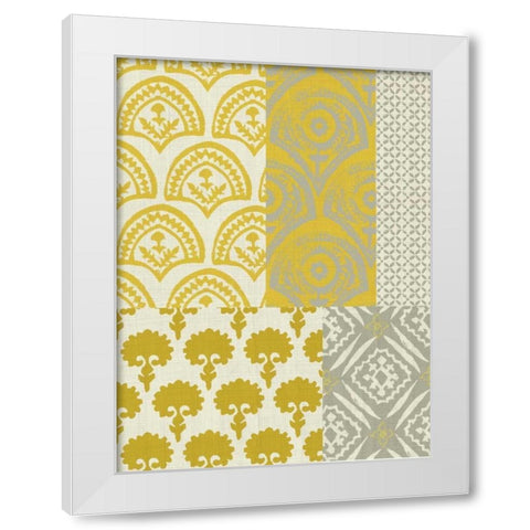 Marigold Patterns II White Modern Wood Framed Art Print by Zarris, Chariklia