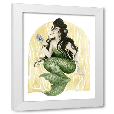 Deco Mermaid I White Modern Wood Framed Art Print by Popp, Grace