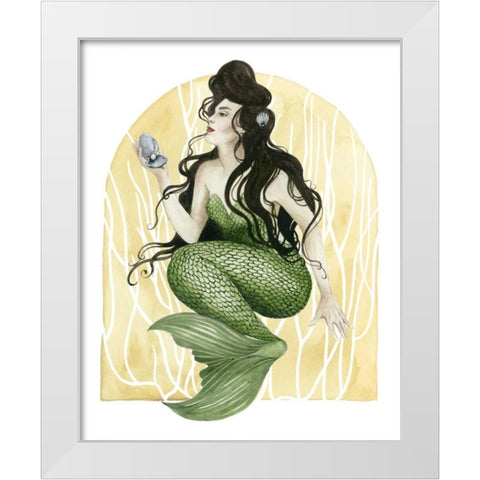Deco Mermaid I White Modern Wood Framed Art Print by Popp, Grace