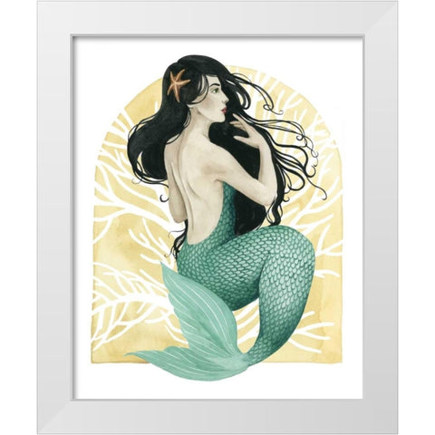 Deco Mermaid II White Modern Wood Framed Art Print by Popp, Grace