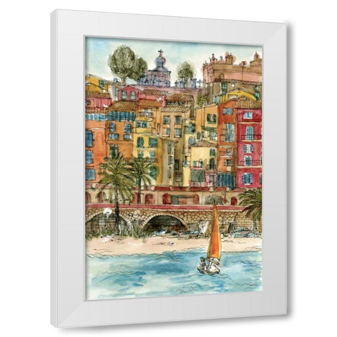 City Scene V White Modern Wood Framed Art Print by Wang, Melissa