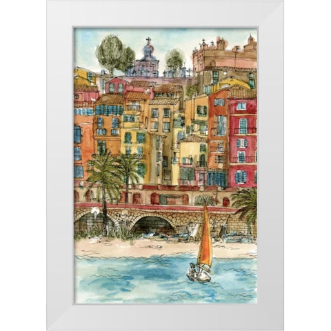 City Scene V White Modern Wood Framed Art Print by Wang, Melissa