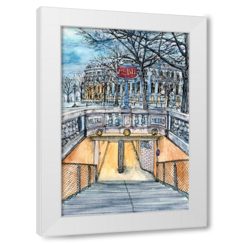 City Scene VI White Modern Wood Framed Art Print by Wang, Melissa