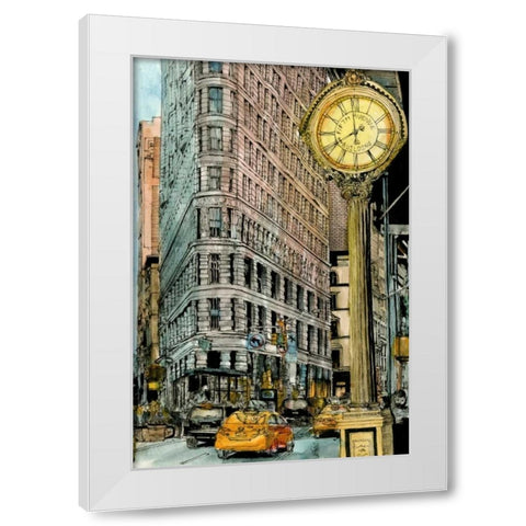 City Scene VII White Modern Wood Framed Art Print by Wang, Melissa