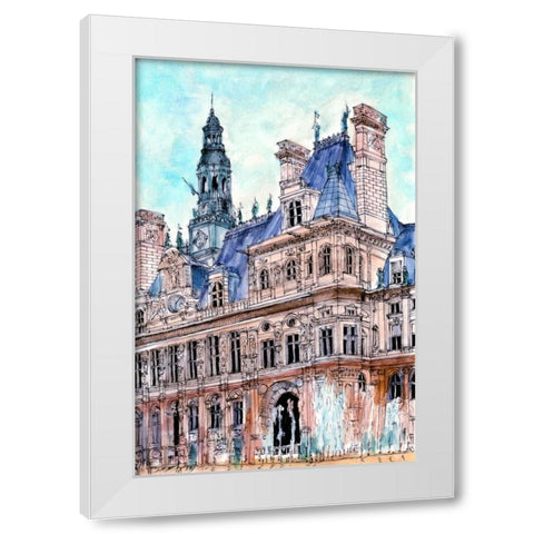 City Scene VIII White Modern Wood Framed Art Print by Wang, Melissa