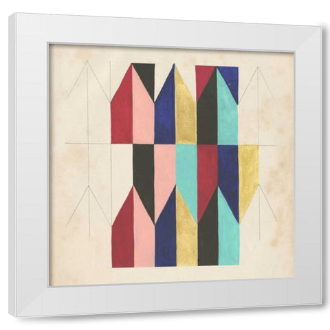 Geometric Pattern Play V White Modern Wood Framed Art Print by McCavitt, Naomi