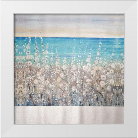Flowers by the Sea II White Modern Wood Framed Art Print by OToole, Tim