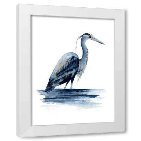 Azure Heron II White Modern Wood Framed Art Print by Popp, Grace