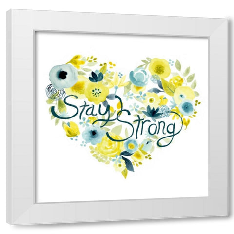 Heartfelt Floral I White Modern Wood Framed Art Print by Vess, June Erica