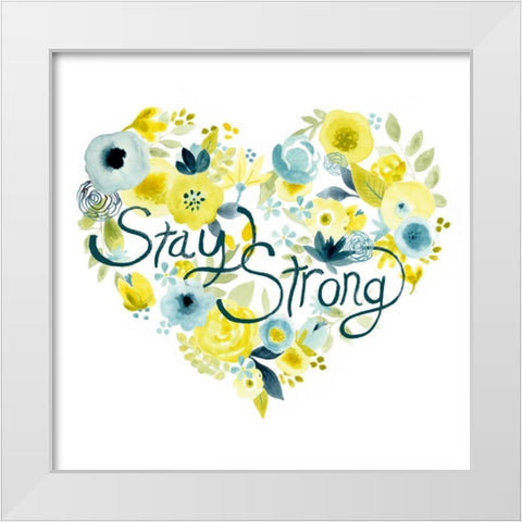 Heartfelt Floral I White Modern Wood Framed Art Print by Vess, June Erica