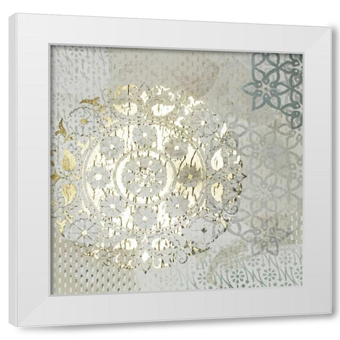 Tapestry Melange II White Modern Wood Framed Art Print by Vess, June Erica