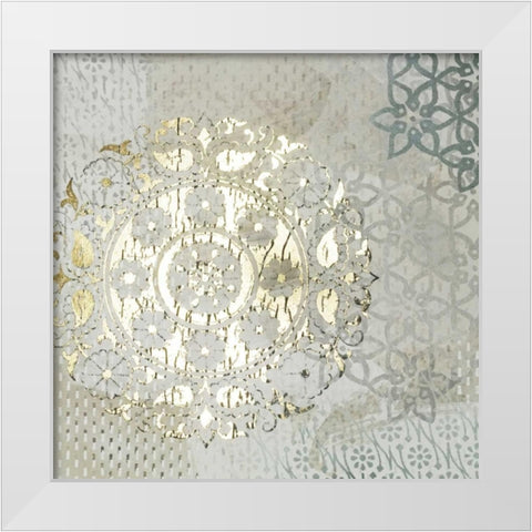Tapestry Melange II White Modern Wood Framed Art Print by Vess, June Erica