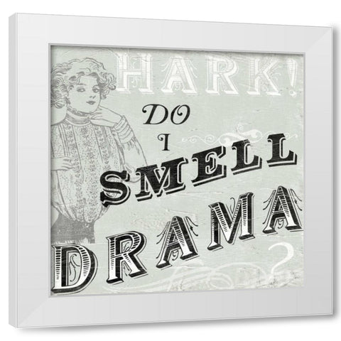 Victorian Snark I White Modern Wood Framed Art Print by Vess, June Erica