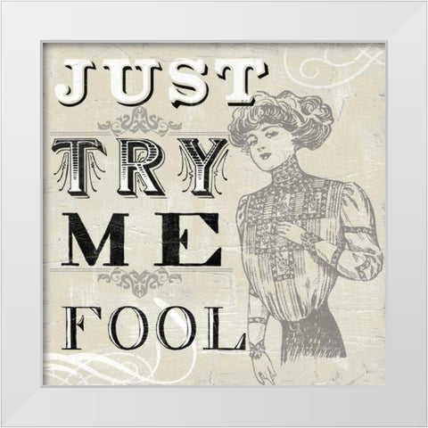 Victorian Snark IV White Modern Wood Framed Art Print by Vess, June Erica