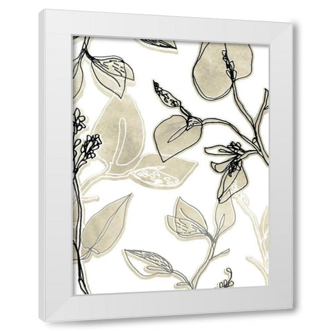 Block Print Contour II White Modern Wood Framed Art Print by Vess, June Erica