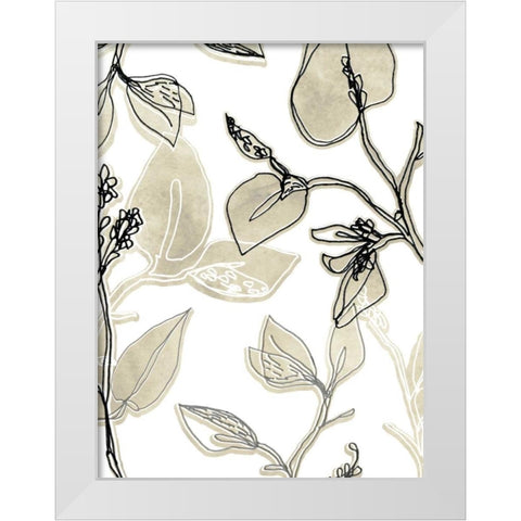 Block Print Contour II White Modern Wood Framed Art Print by Vess, June Erica