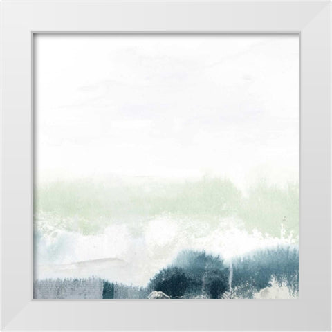 Seafoam Horizon II White Modern Wood Framed Art Print by Vess, June Erica