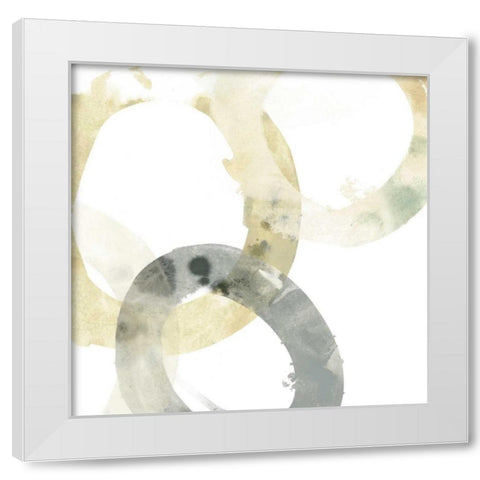 Neutral Halo I White Modern Wood Framed Art Print by Vess, June Erica