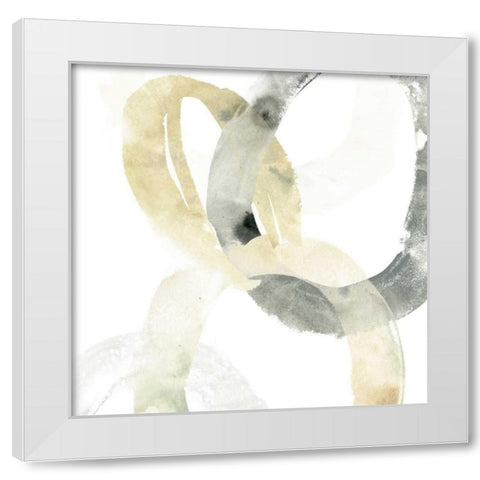 Neutral Halo II White Modern Wood Framed Art Print by Vess, June Erica