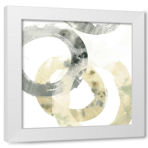 Neutral Halo IV White Modern Wood Framed Art Print by Vess, June Erica