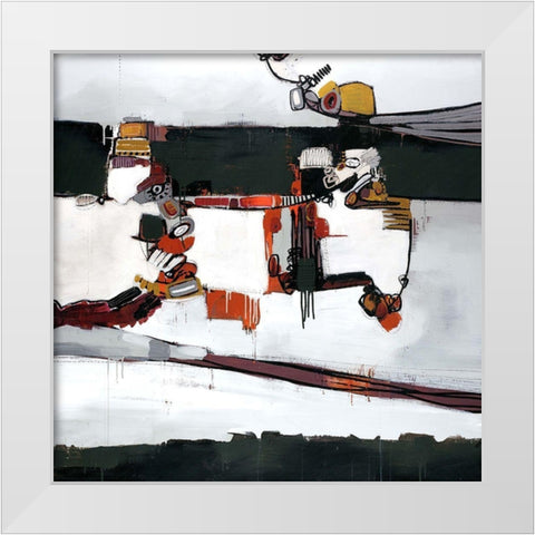 Absurd Machine White Modern Wood Framed Art Print by Taylor, Kari