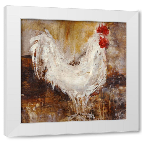 Backyard Guest I White Modern Wood Framed Art Print by Maas, Jodi